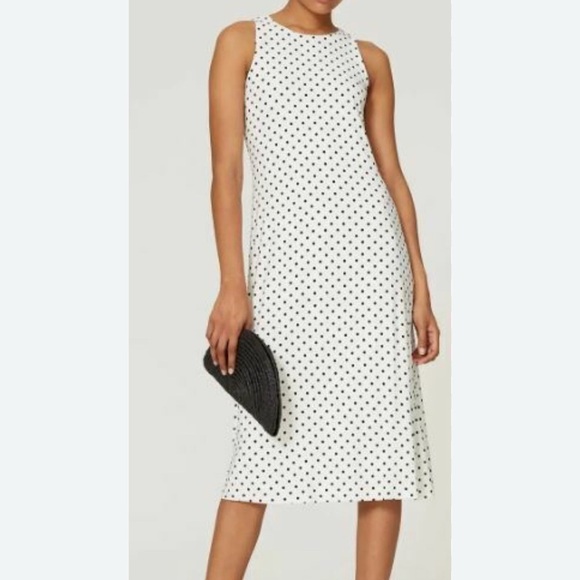 Lauren Ralph Lauren Dresses & Skirts - Lauren Ralph Lauren Polka-Dot Jersey Midi Dress Dark Navy 6 Preppy Old Money